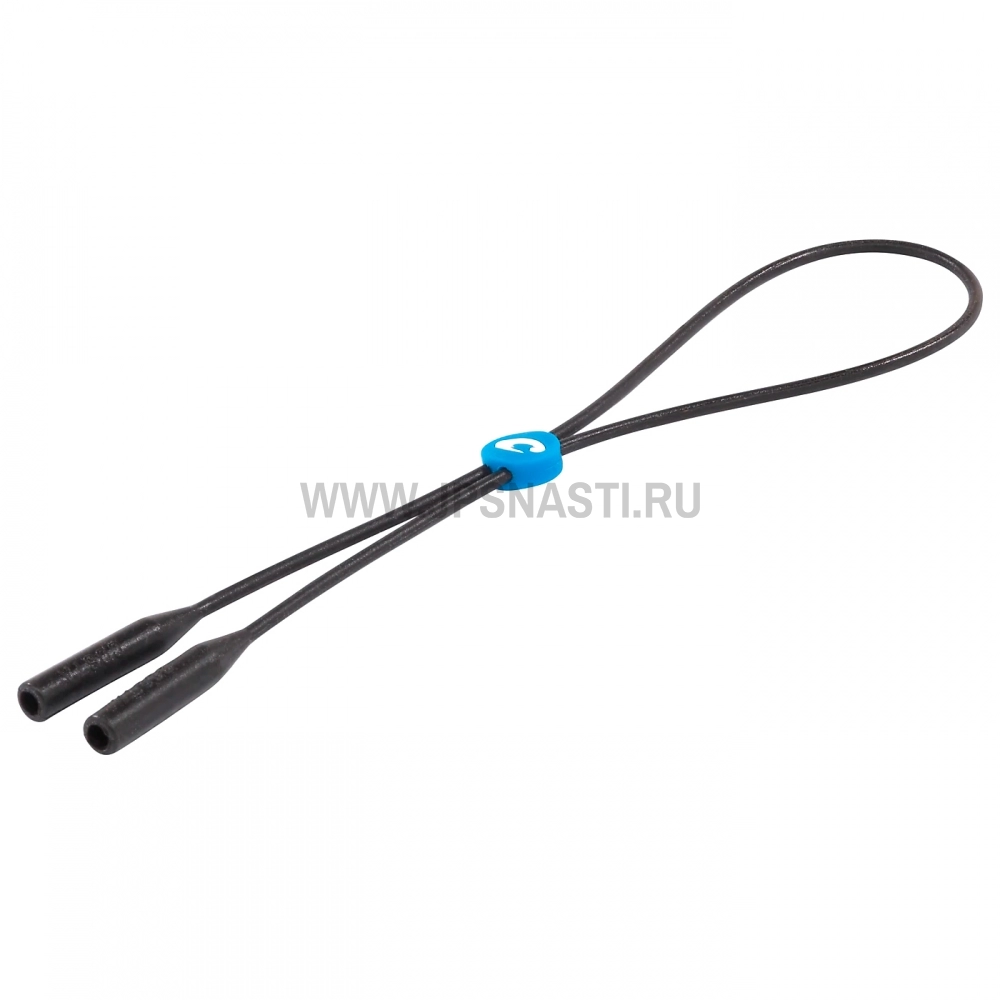 Шнурок для очков Costa Del Mar Bowline Silicone Retainer, black/blue, регулируемый