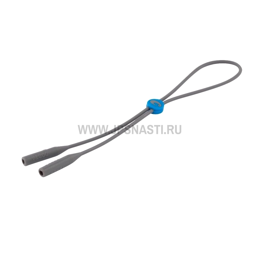 Шнурок для очков Costa Del Mar Bowline Silicone Retainer, gray/blue, регулируемый