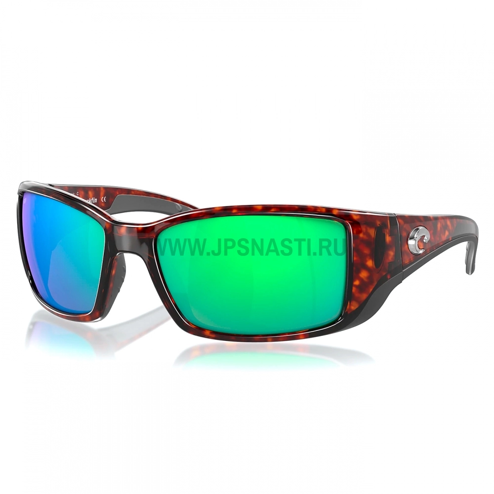 Очки поляризационные Costa Del Mar Blackfin 580P, L, regular fit, tortoise/green mirror