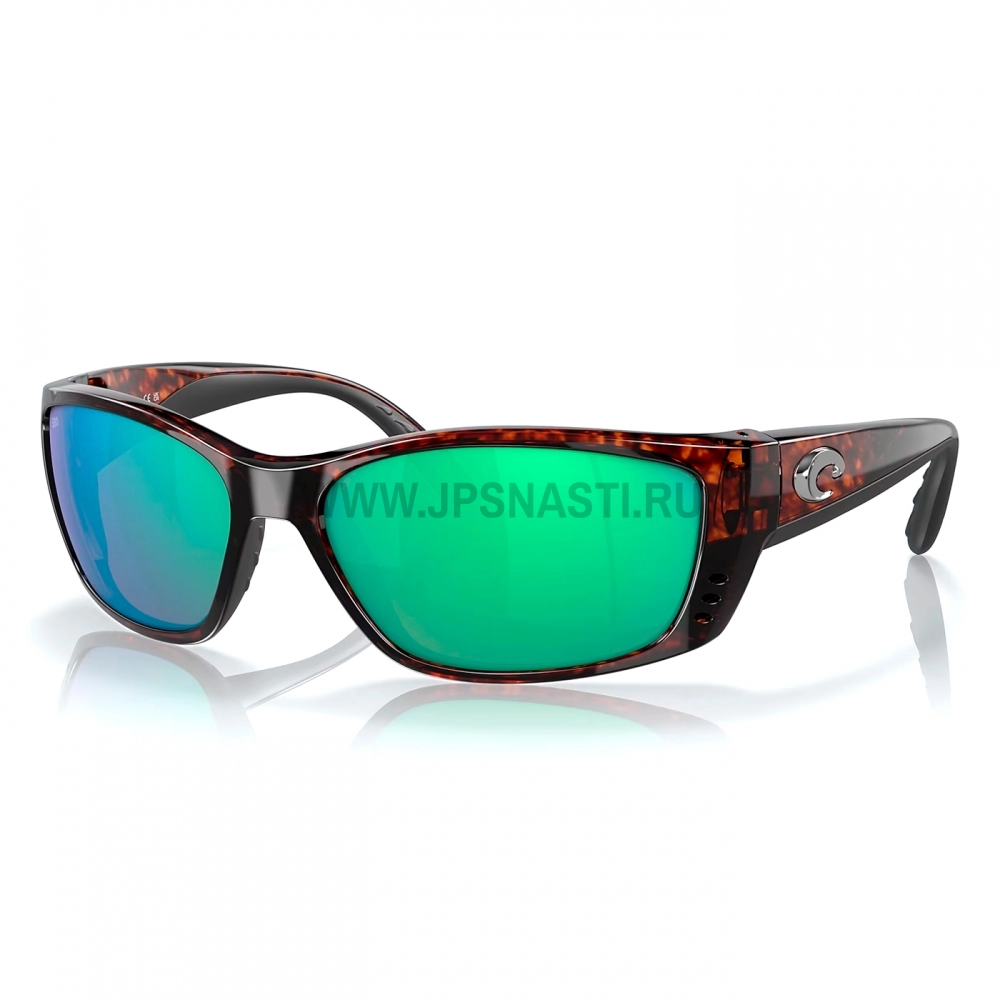 Очки поляризационные Costa Del Mar Fisch 580P, XL, regular fit, tortoise/green mirror