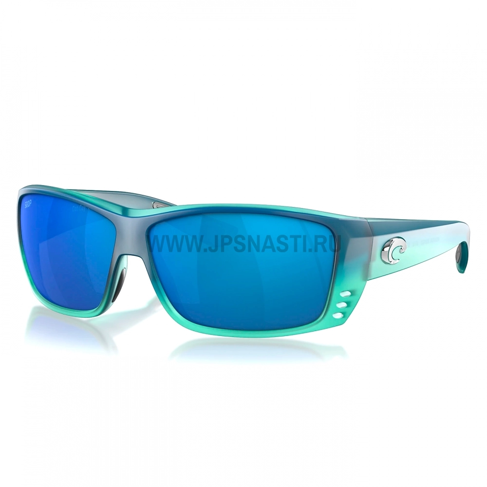 Очки поляризационные Costa Del Mar Cat Cay 580P, M, regular fit, matte caribbean fade/blue mirror