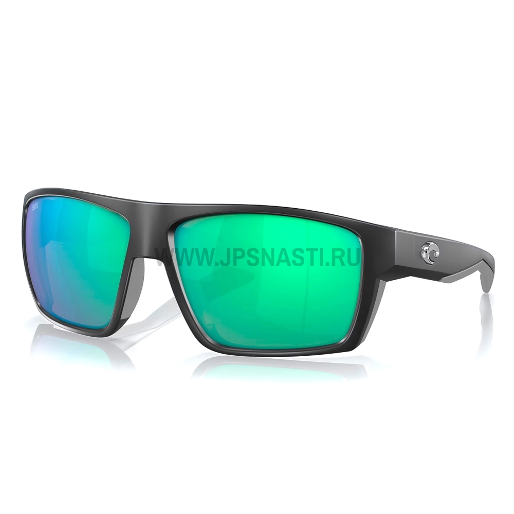 Очки поляризационные Costa Del Mar Bloke 580G, XL, wide fit, matte black-gray/green mirror