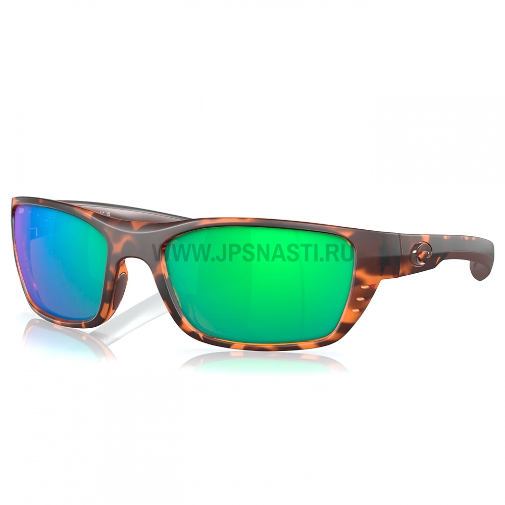 Очки поляризационные Costa Del Mar Whitetip 580P, M, narrow fit, matte retro tortoise/green mirror