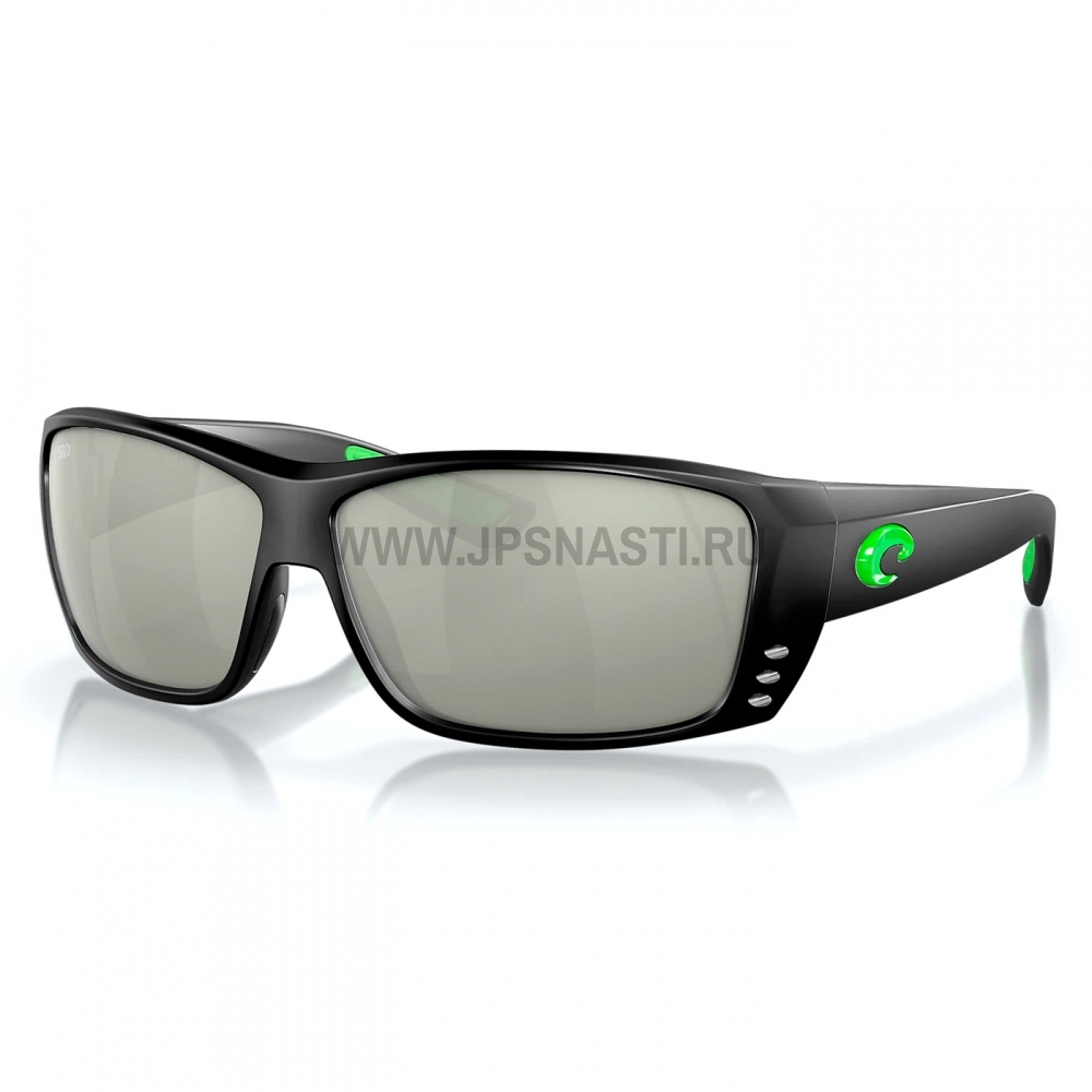 Очки поляризационные Costa Del Mar Cat Cay 580P, M, regular fit, matte black/electric gray mirror