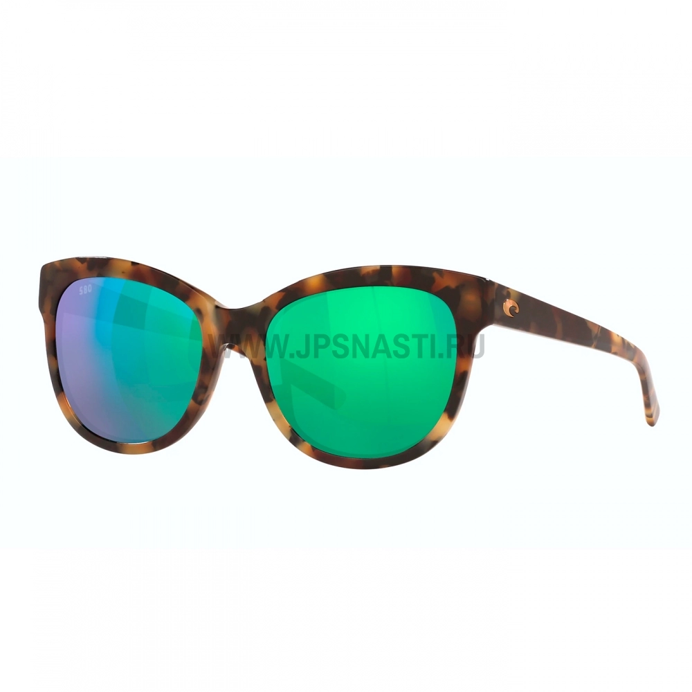 Женские поляризационные очки Costa Del Mar Bimini 580G, M, vintage tortoise/green mirror