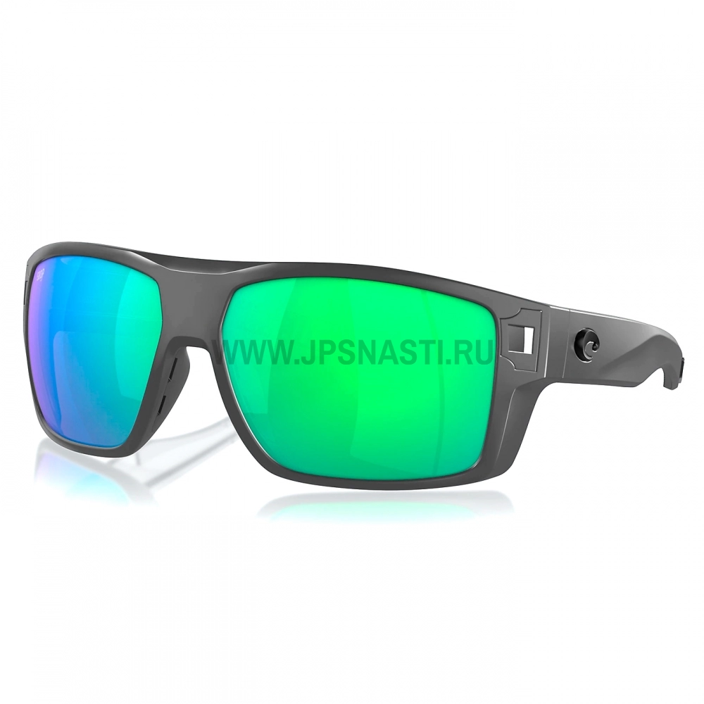 Очки поляризационные Costa Del Mar Diego 580P, XL, regular fit, matte gray/green mirror