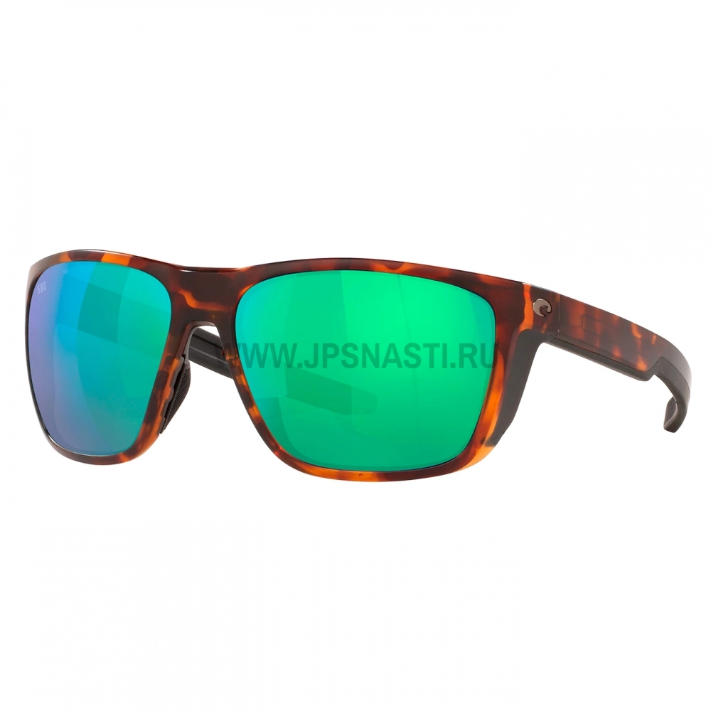 Очки поляризационные Costa Del Mar Ferg 580P, L, regular fit, matte tortoise/green mirror