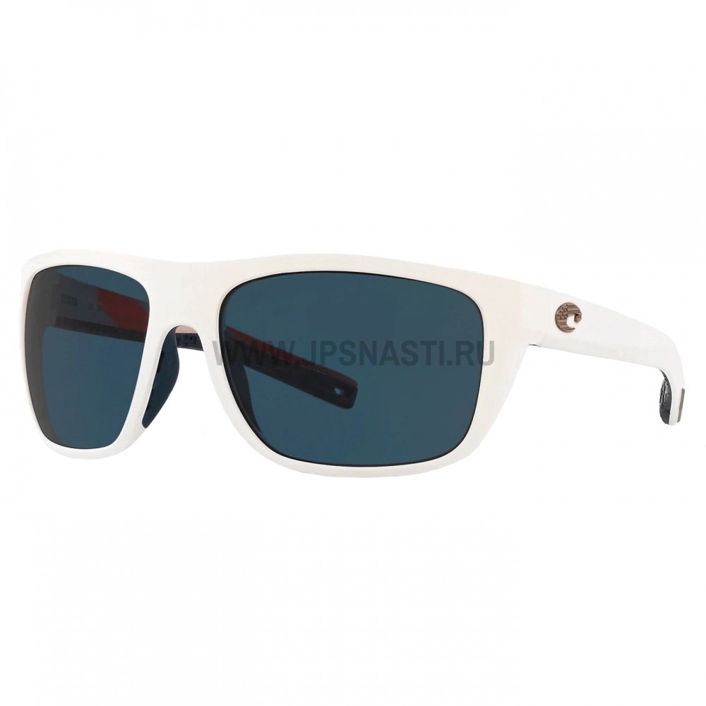 Очки поляризационные Costa Del Mar Broadbill F.S 580P, L, regular fit, matte white/gray