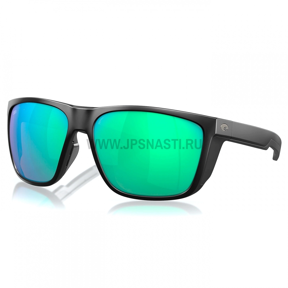 Очки поляризационные Costa Del Mar Ferg XL 580G, XL, wide fit, matte black/green mirror