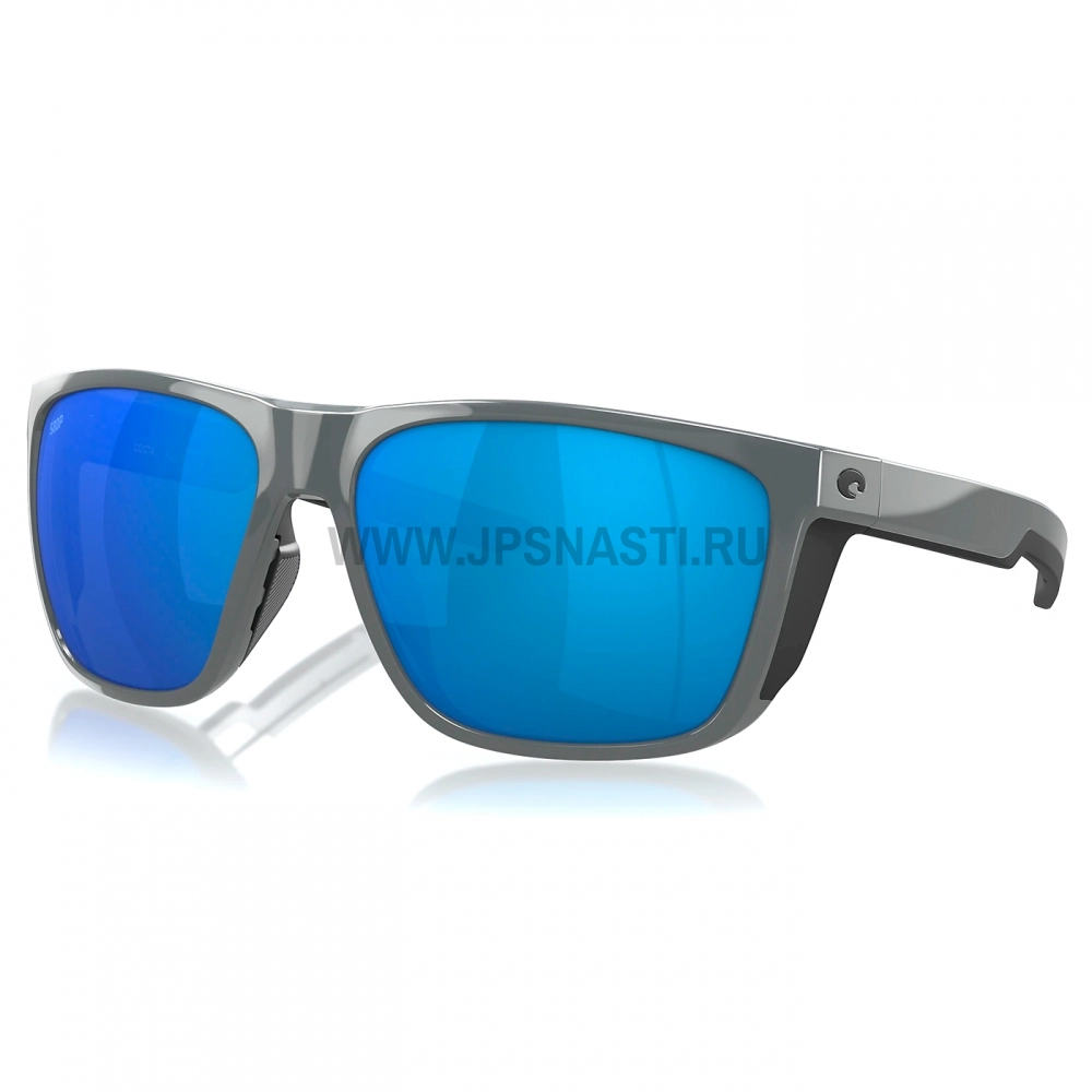 Очки поляризационные Costa Del Mar Ferg XL 580P, XL, wide fit, shiny gray/blue mirror