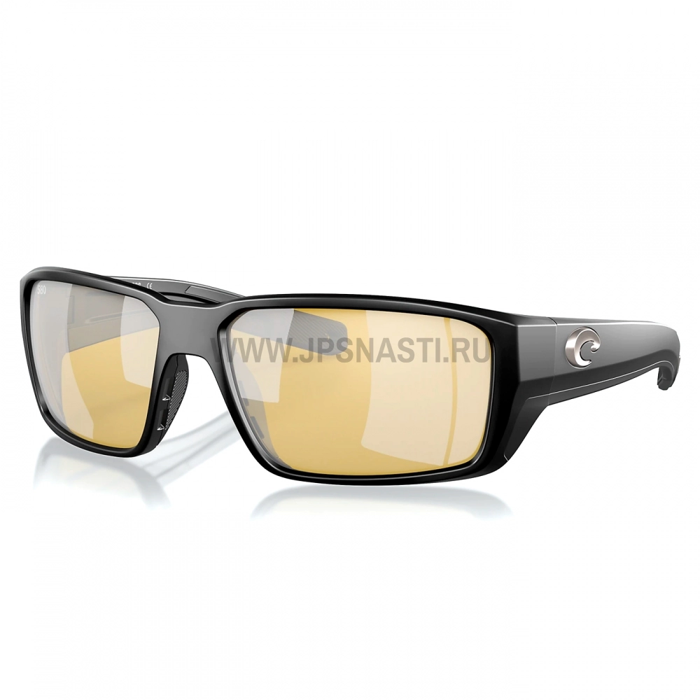 Очки поляризационные Costa Del Mar Fantail PRO 580G, L, regular fit, matte black/sunrise mirror