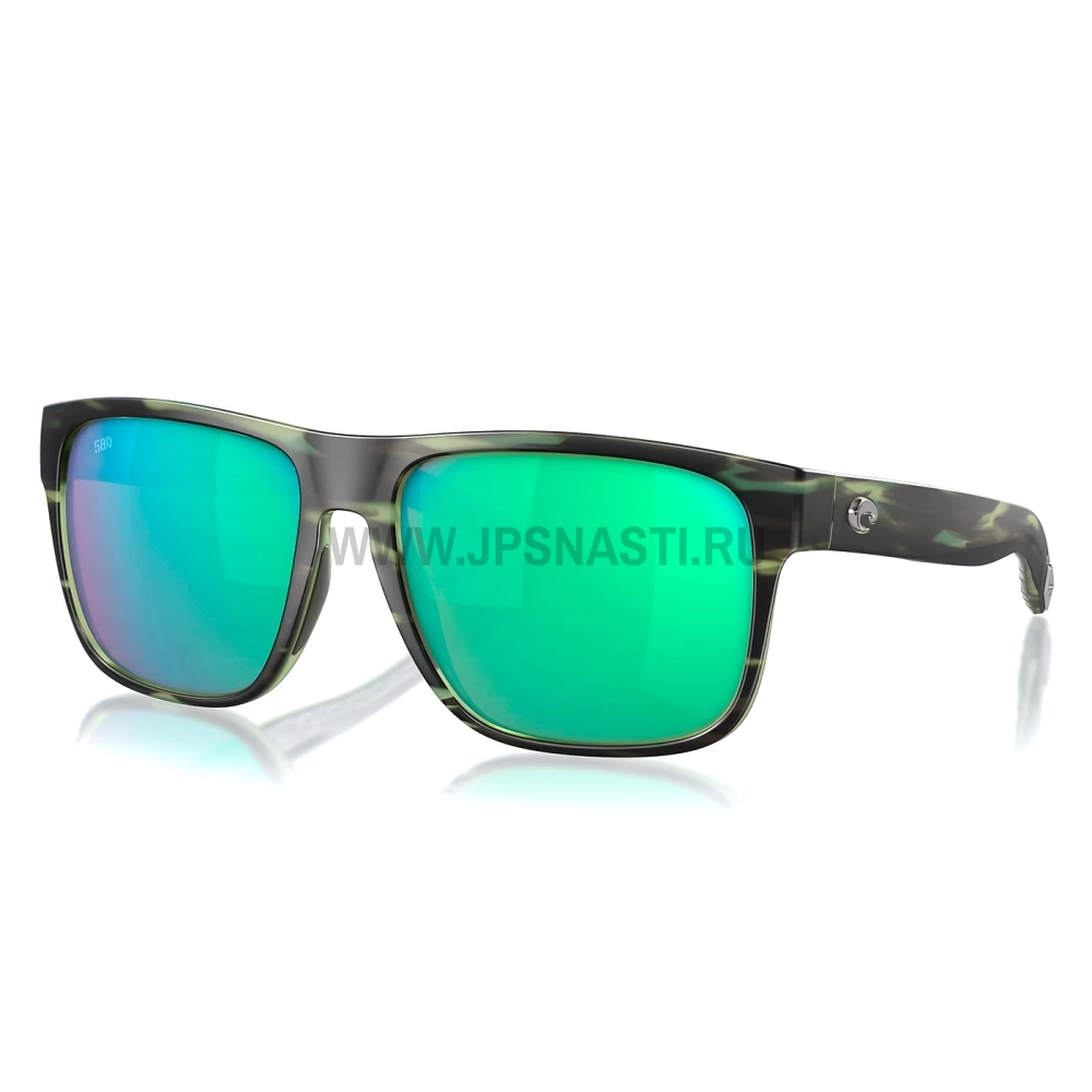 Очки поляризационные Costa Del Mar Spearo XL 580G, XXL, wide fit, matte reef/green mirror