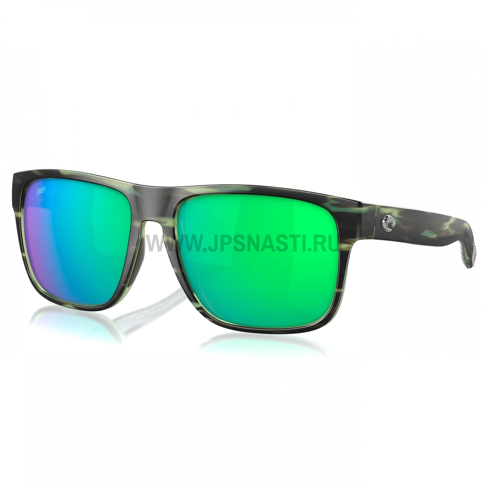 Очки поляризационные Costa Del Mar Spearo XL 580P, XXL, wide fit, matte reef/green mirror