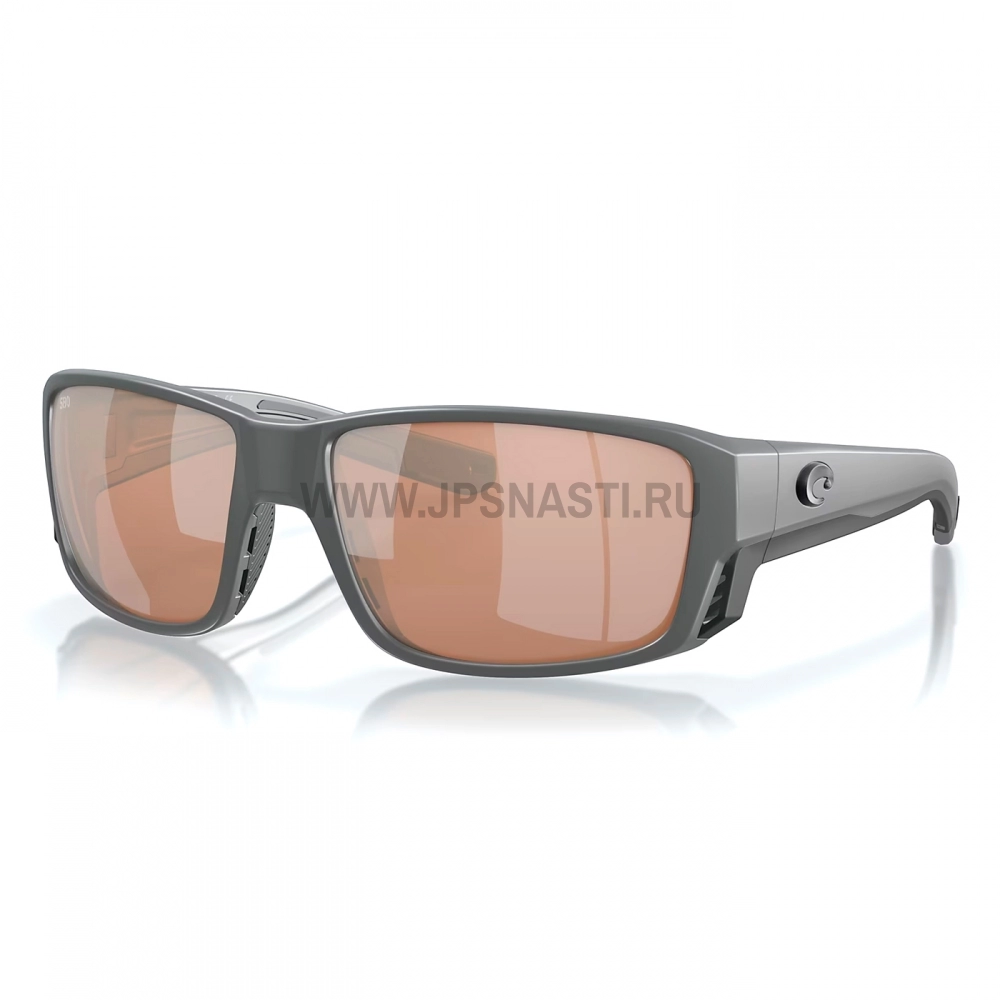 Очки поляризационные Costa Del Mar Tuna Alley PRO 580G, L, regular fit, matte gray/copper silver