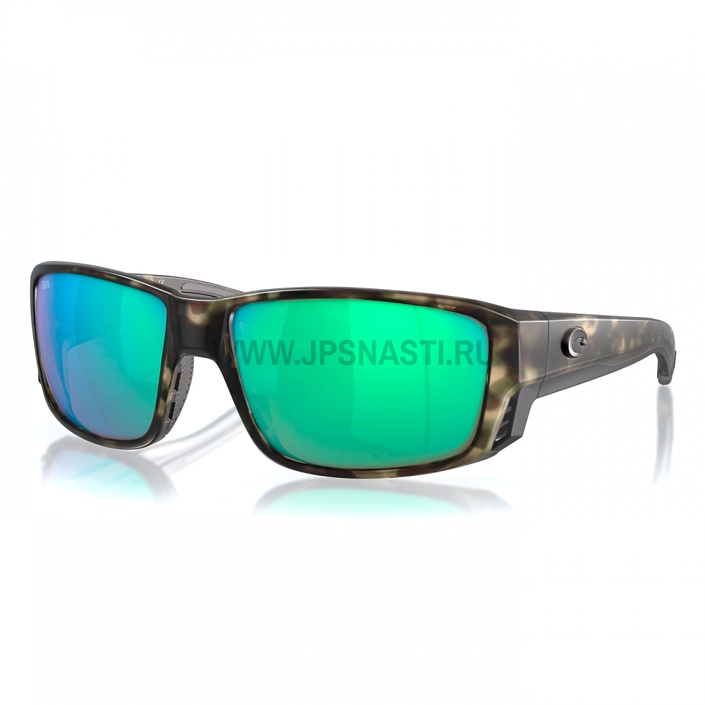 Очки поляризационные Costa Del Mar Tuna Alley PRO 580G, L, regular fit, matte wetlands/green mirror