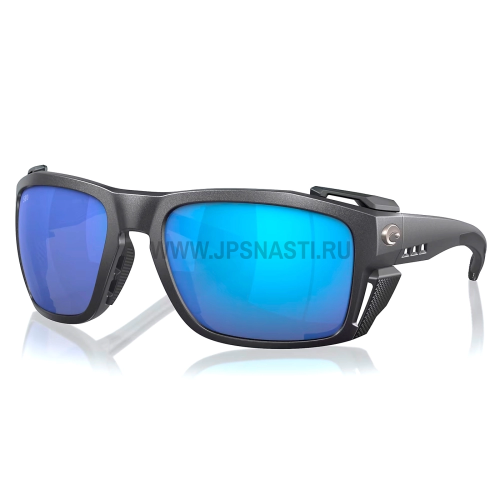 Очки поляризационные Costa Del Mar King Tide 8 580G, L, wide fit, black pearl/blue mirror