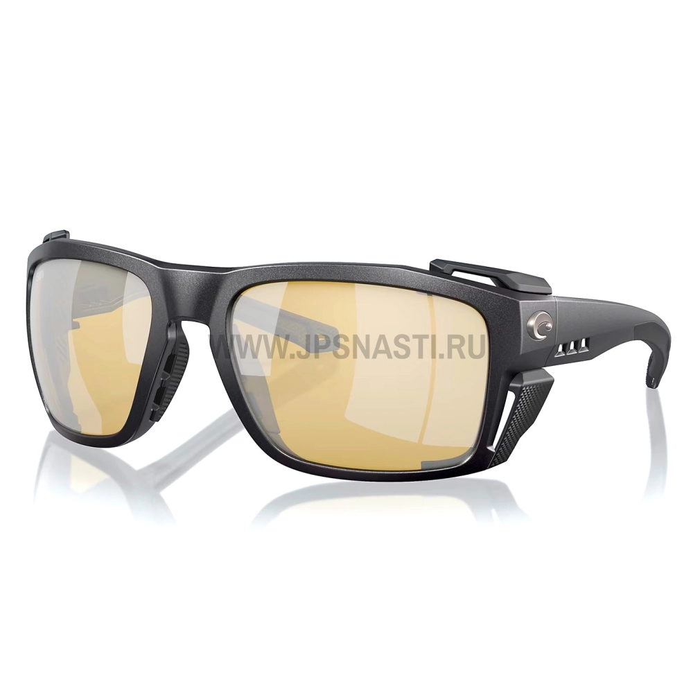 Очки поляризационные Costa Del Mar King Tide 8 580G, L, wide fit, black pearl/sunrise mirror