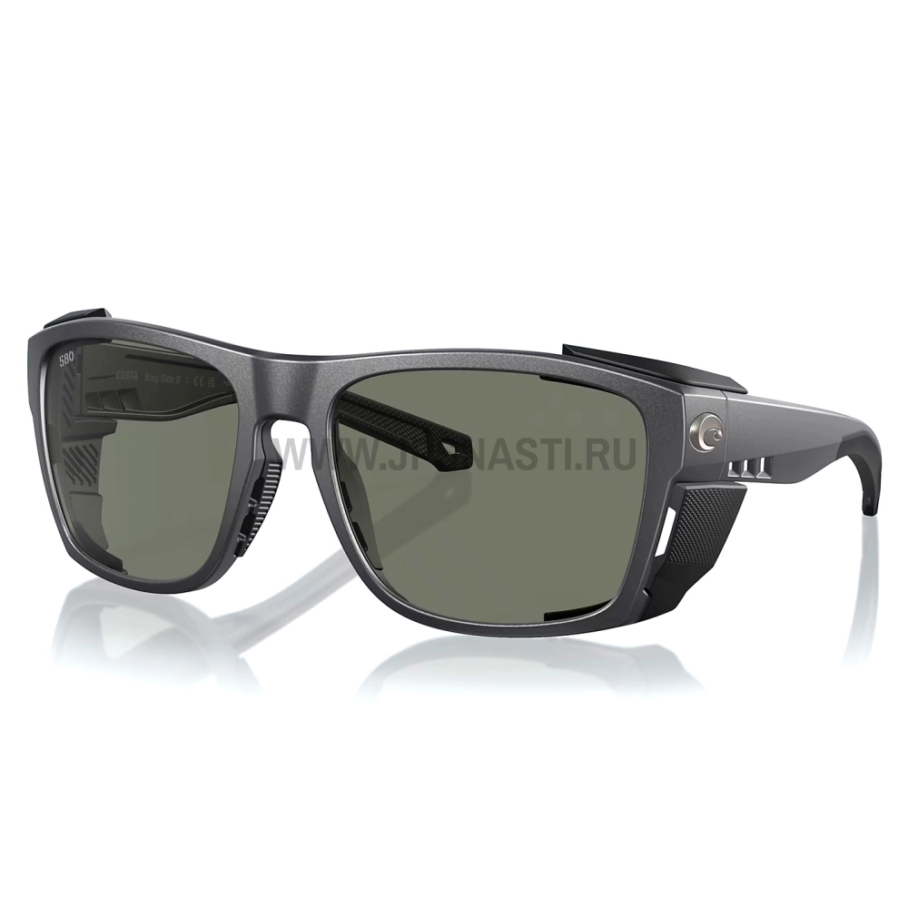 Очки поляризационные Costa Del Mar King Tide 6 580G, XL, wide fit, black pearl/gray