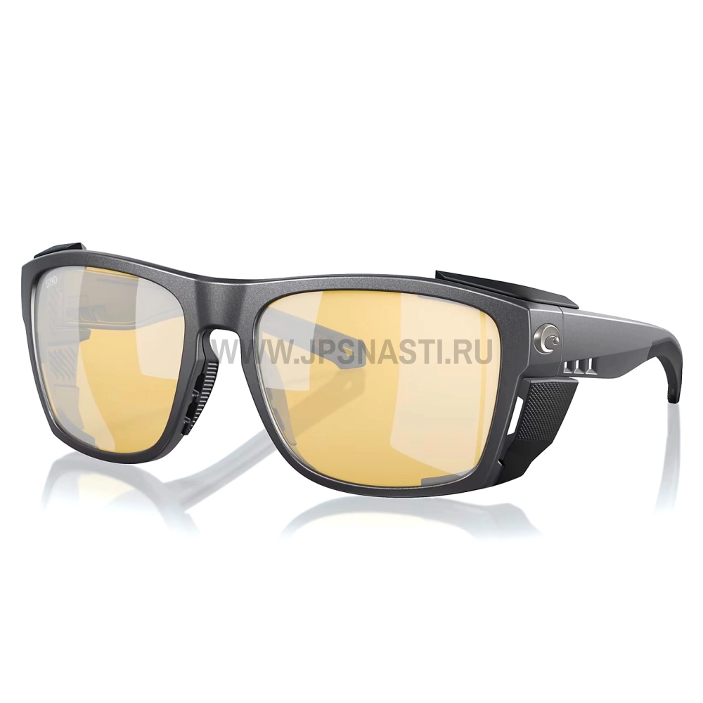 Очки поляризационные Costa Del Mar King Tide 6 580G, XL, wide fit, black pearl/sunrise mirror