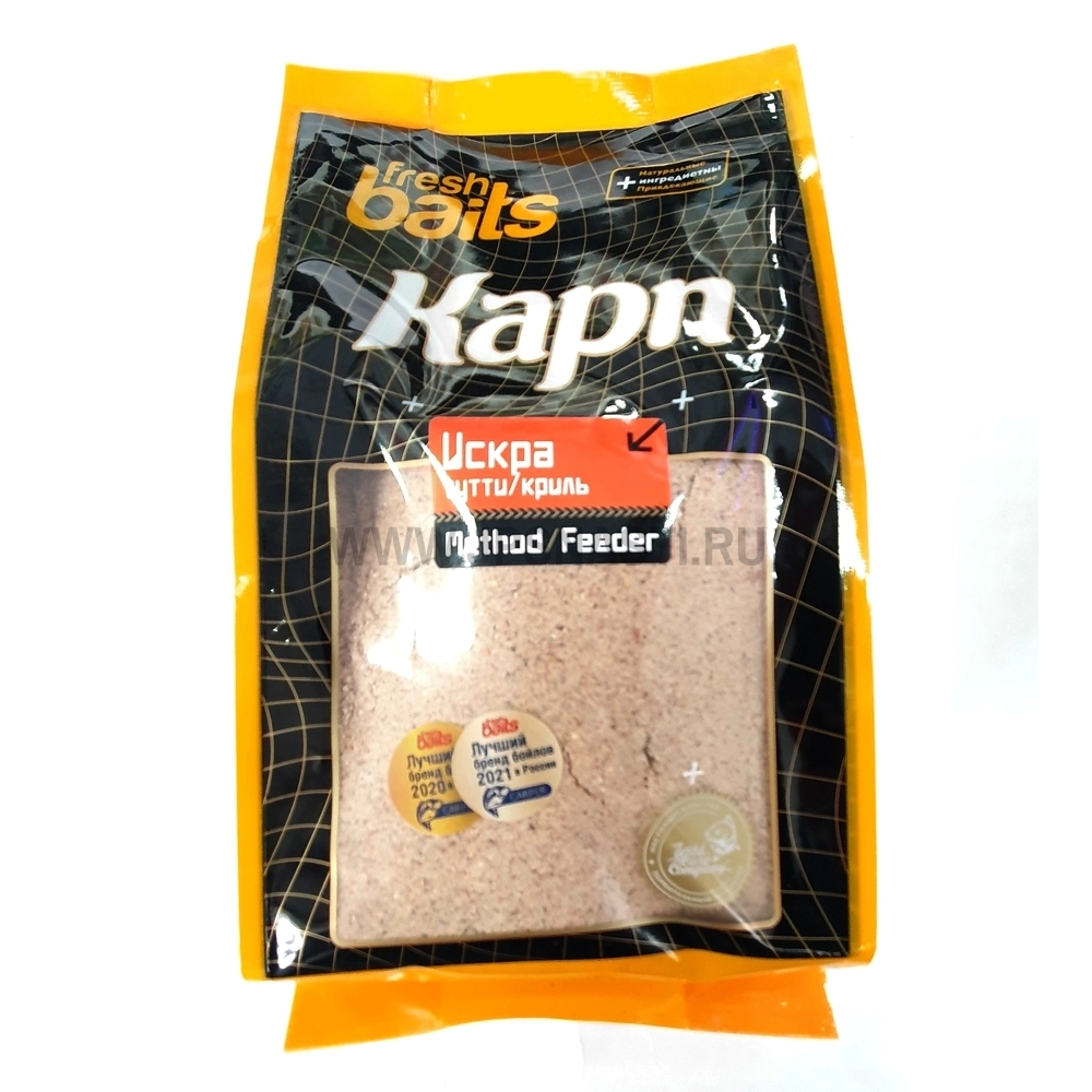 Прикормка Fresh Baits Карп, Method / Feeder, Искра (тутти / криль), 1 кг