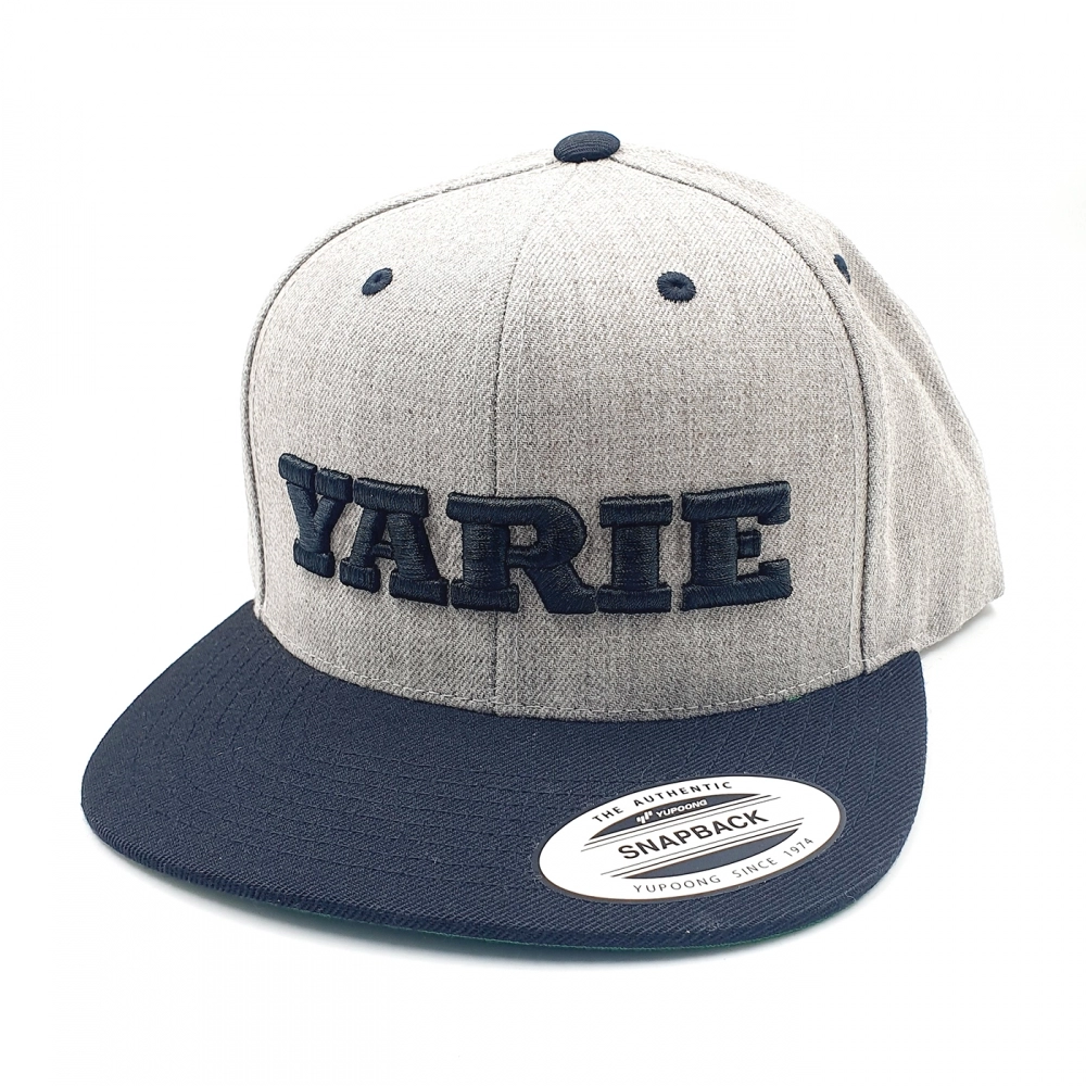 Кепка Yarie №928 Yarie Cap Embroidery Logo Flat, Gray / Black