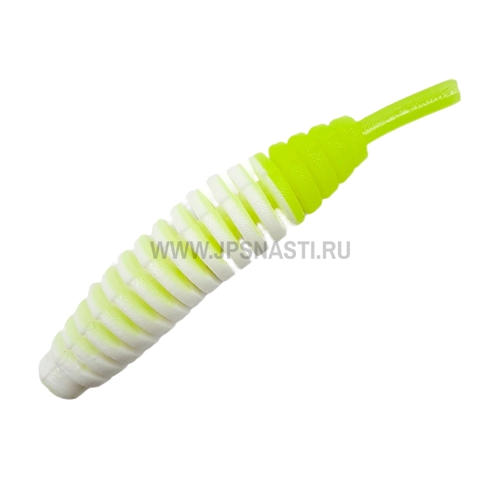 Силиконовые приманки Trout Zone Ribber Pupa, 1.8 inch, сыр, белый/шартрез