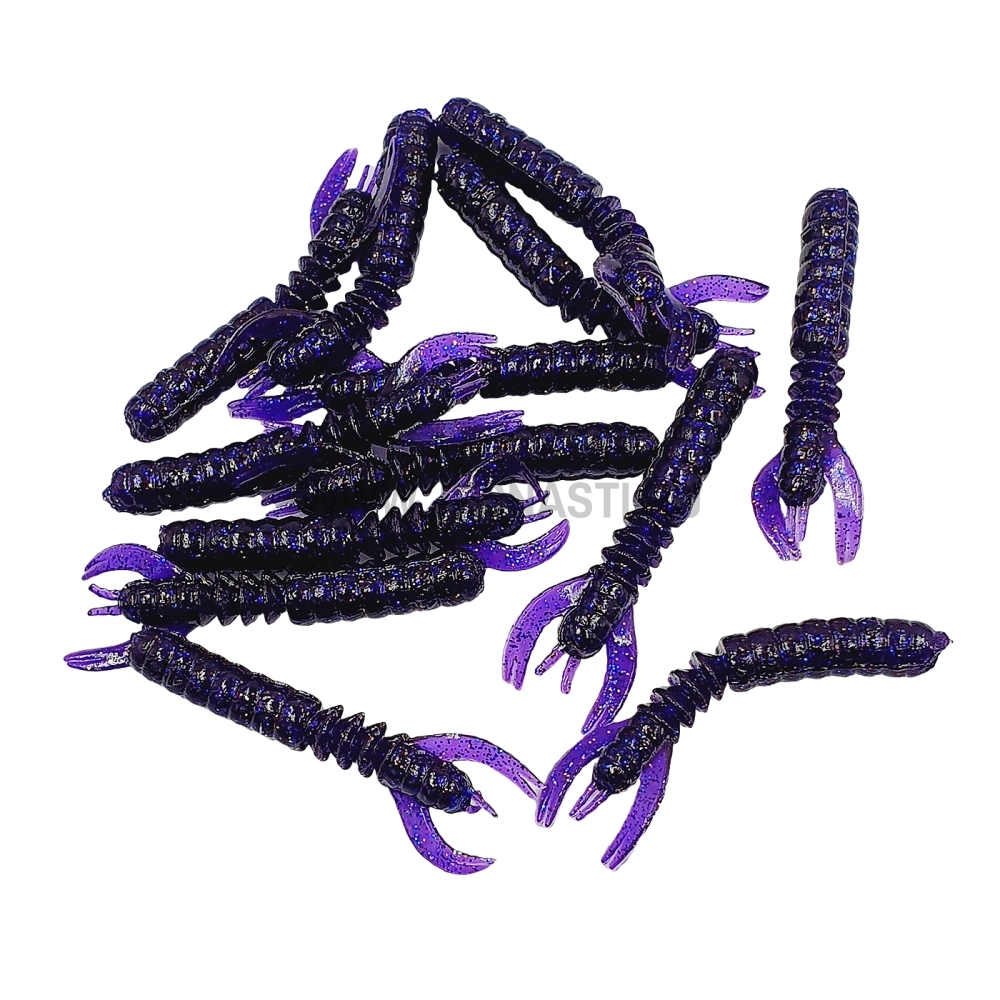 Силиконовые приманки Eleven Lures ScareCraw 1.7, 10 шт, #Grape Purple