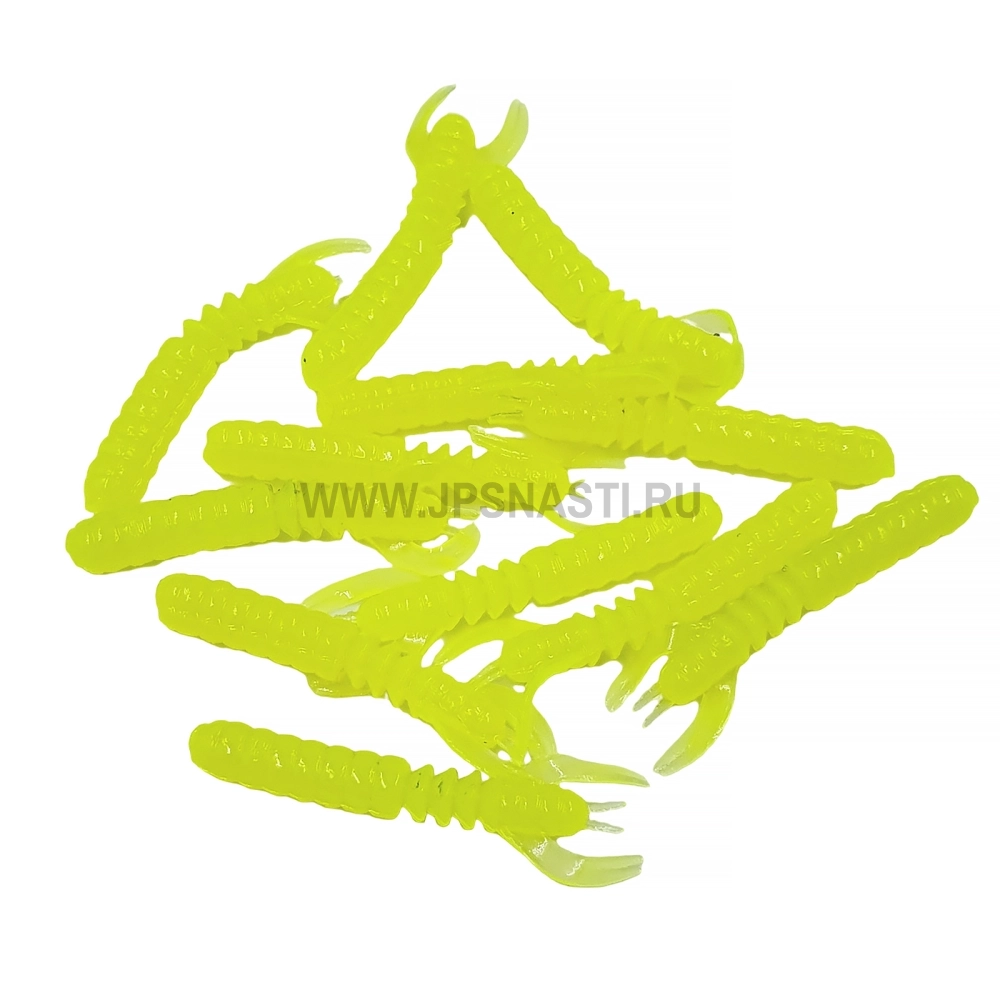 Силиконовые приманки Eleven Lures ScareCraw 1.7, 10 шт, #Fluo Lemon