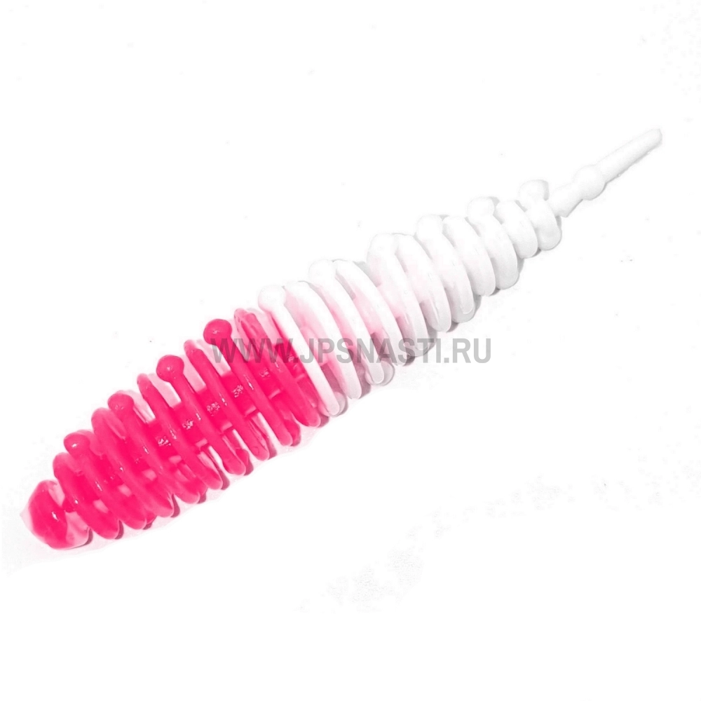 Силиконовые приманки Boroda Baits Ayra Double Color, ярко-розовый/белый, сыр