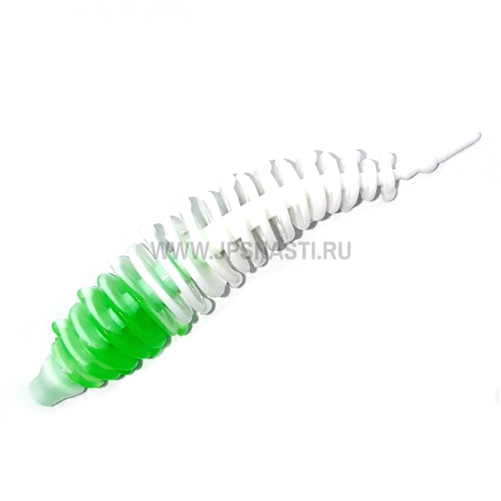 Силиконовые приманки Boroda Baits Ayra Double Color, зеленый/белый, сыр