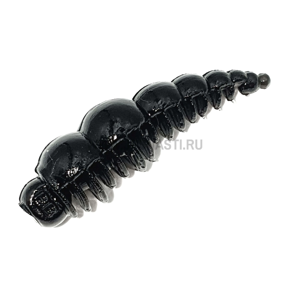 Силиконовые приманки Boroda Baits Larva, черный, сыр