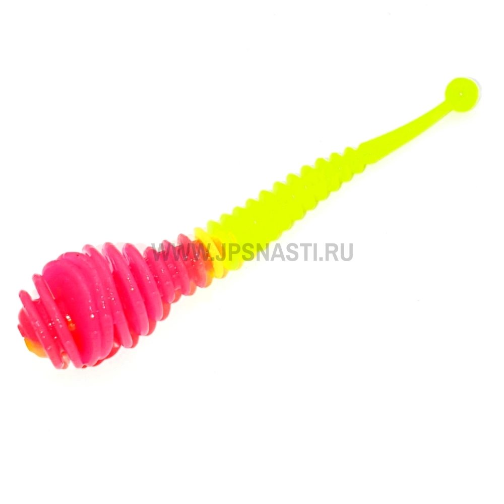 Силиконовые приманки Boroda Baits Antares Junior Double Color, ярко-розовый/лимон, сыр