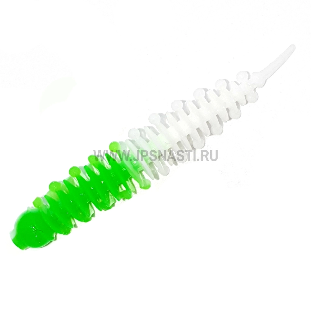 Силиконовые приманки Boroda Baits Ayra Junior Double Color, зеленый/белый, сыр