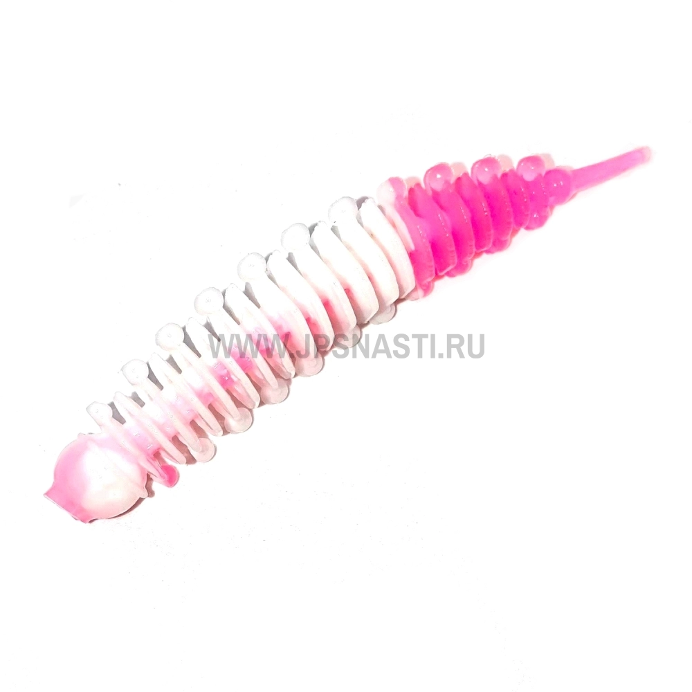 Силиконовые приманки Boroda Baits Ayra Junior Double Color, белый/ярко-розовый, сыр