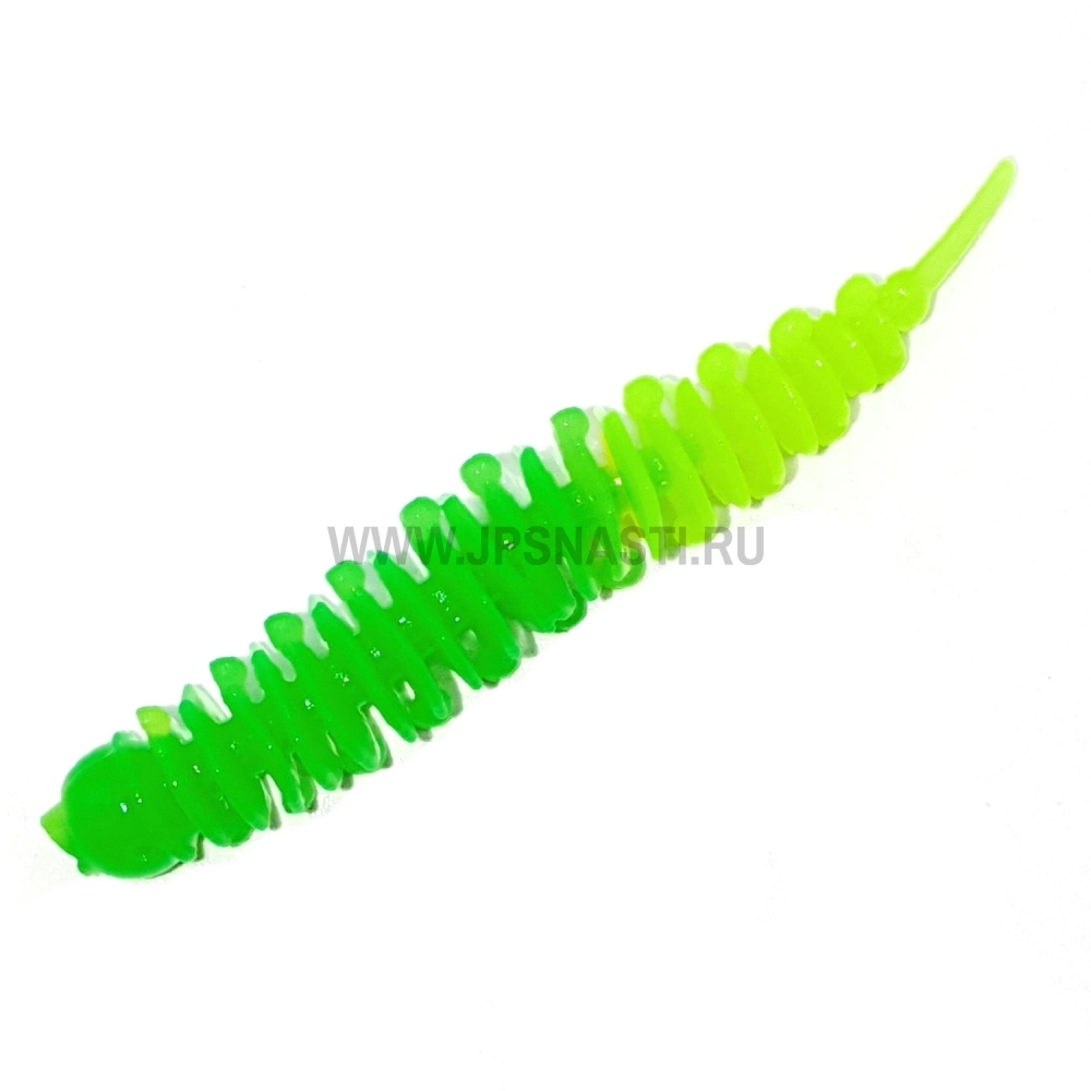 Силиконовые приманки Boroda Baits Ayra Junior Double Color, зеленый/лимон, сыр