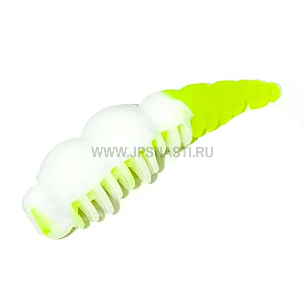 Силиконовые приманки Boroda Baits Larva Double Color, белый/лимон, сыр