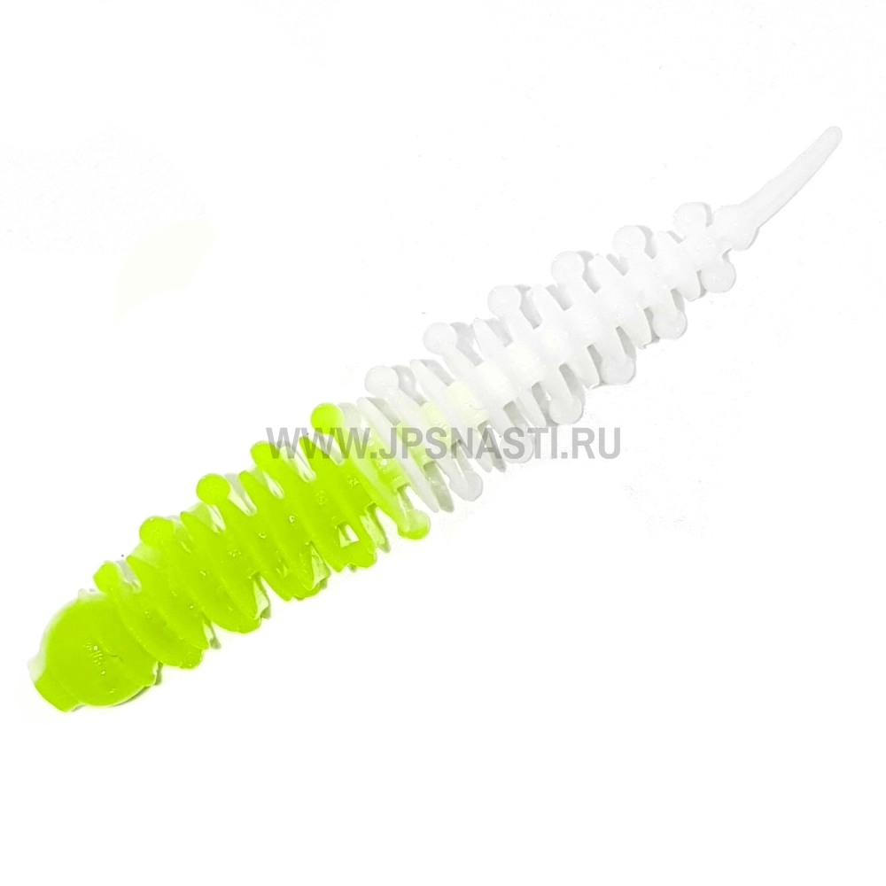 Силиконовые приманки Boroda Baits Ayra Junior Double Color, шартрез/белый, сыр