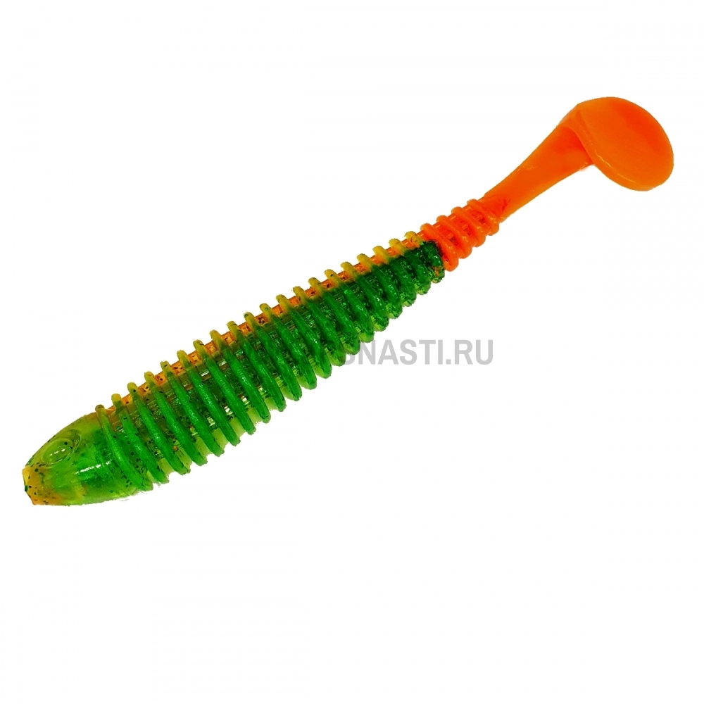 Силиконовые приманки Boroda Baits Shemaya 135, 303 Green / Fire Orange, блистер