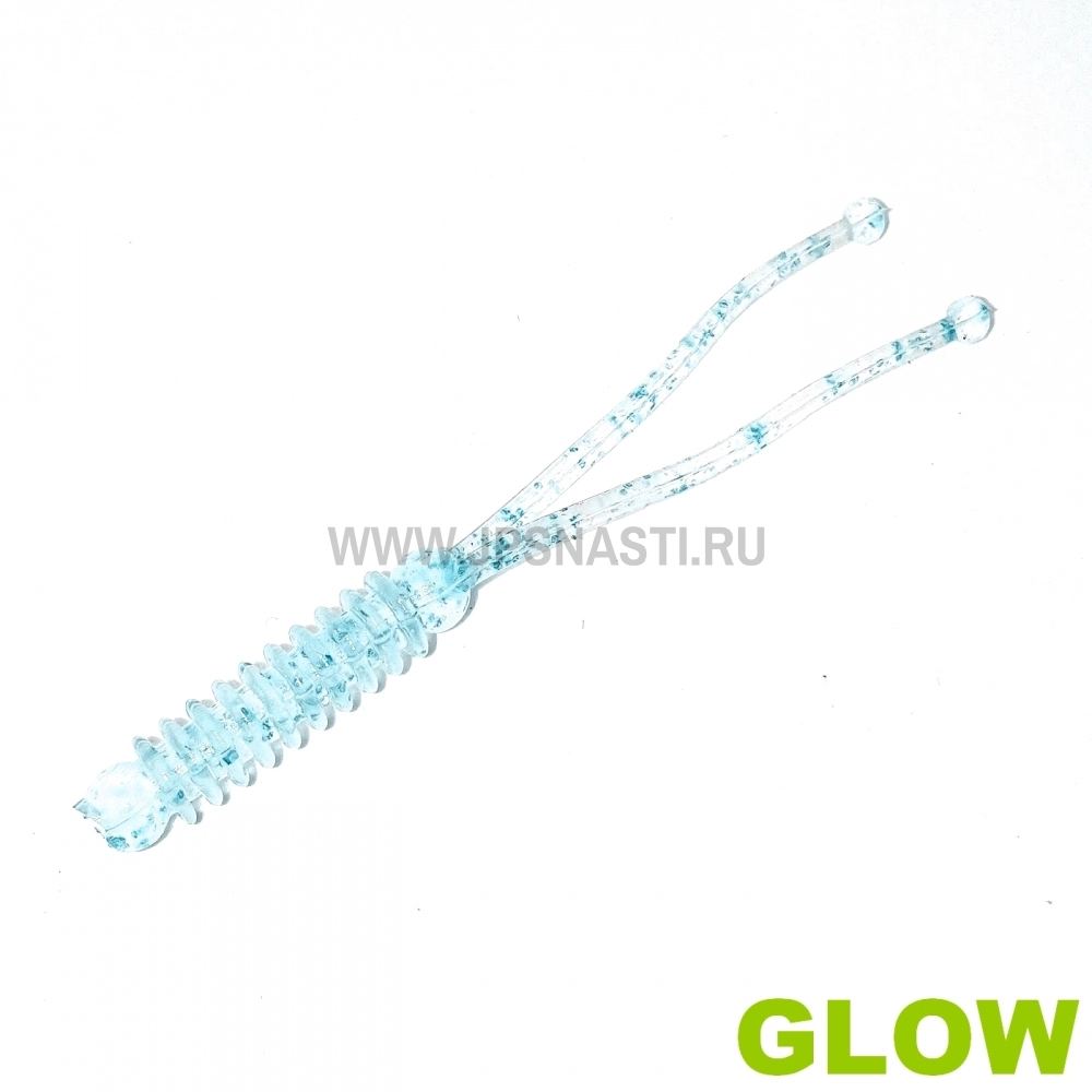 Силиконовые приманки Boroda Baits Plankton, RF 158 - Crystal Blue Glow, рыба, блистер