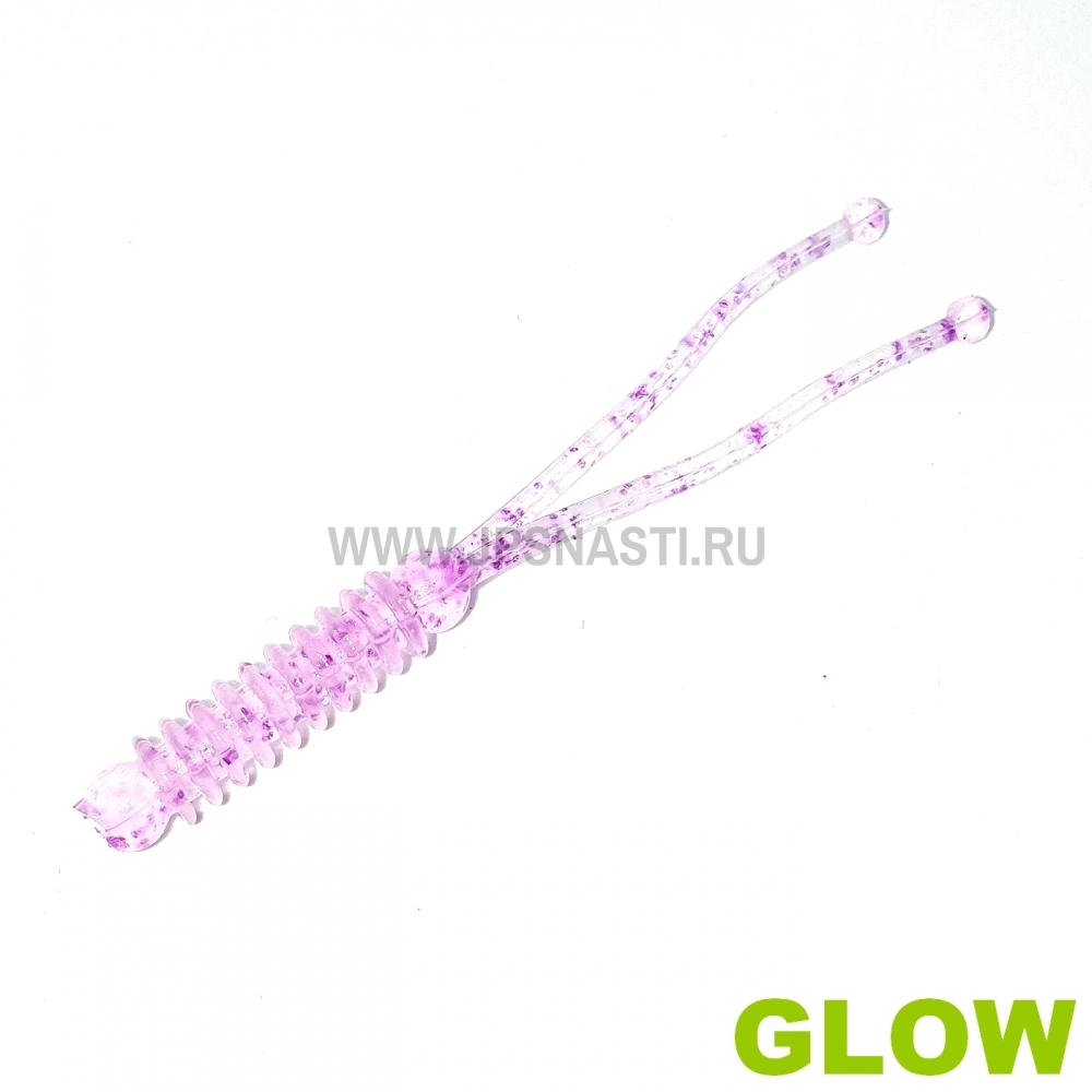 Силиконовые приманки Boroda Baits Plankton, RF 159 - Crystal Violet Glow, рыба, блистер