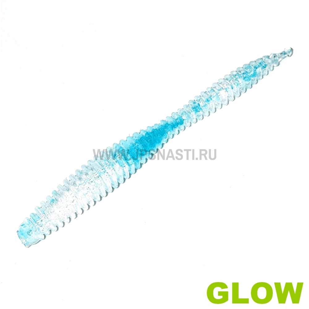 Силиконовые приманки Boroda Baits Farok, RF 158 - Crystal Blue Glow, рыба, блистер