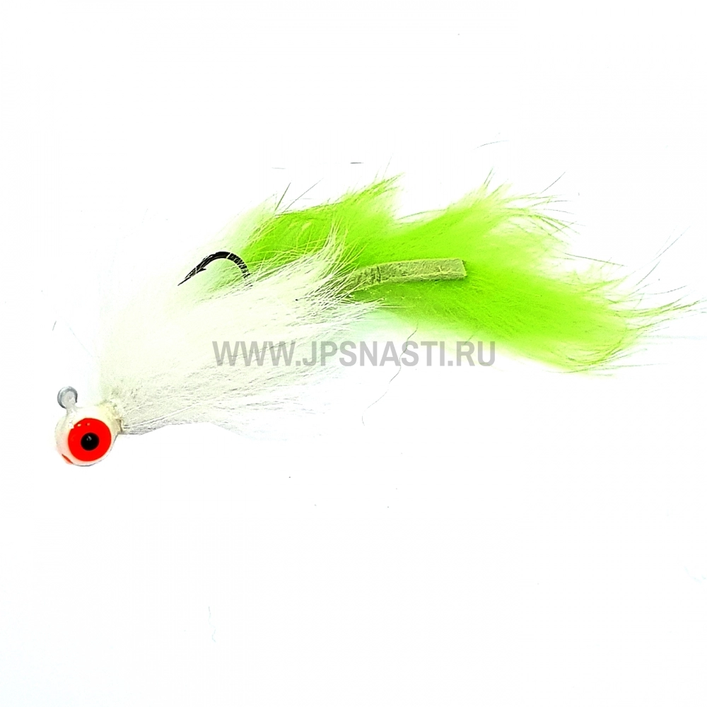 Стример Boroda Baits Roger, 1.8 г, 10-White/Chartreuse