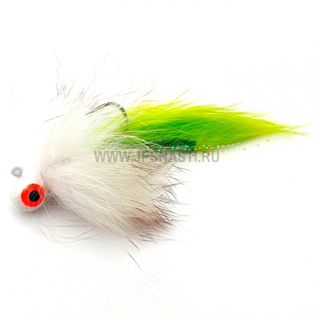 Стример Boroda Baits Roger, 2.5 г, 10 White/Chartreuse