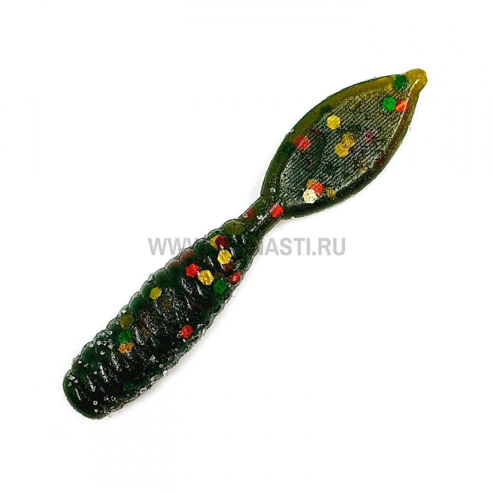 Силиконовые приманки MicroFishing Spade Tail, 1.5 inch, креветка, #19 арбуз