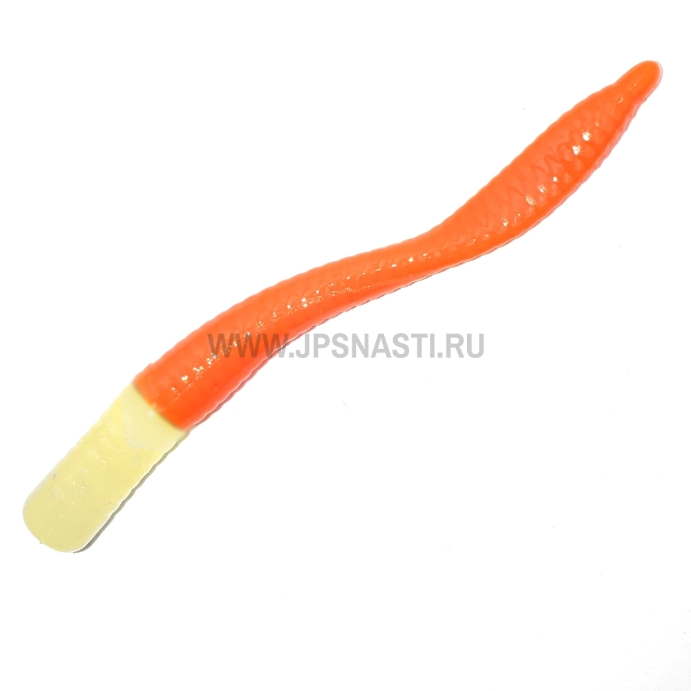 Силиконовые приманки Akara Trout Time Worm 3", сыр, 470 Glow