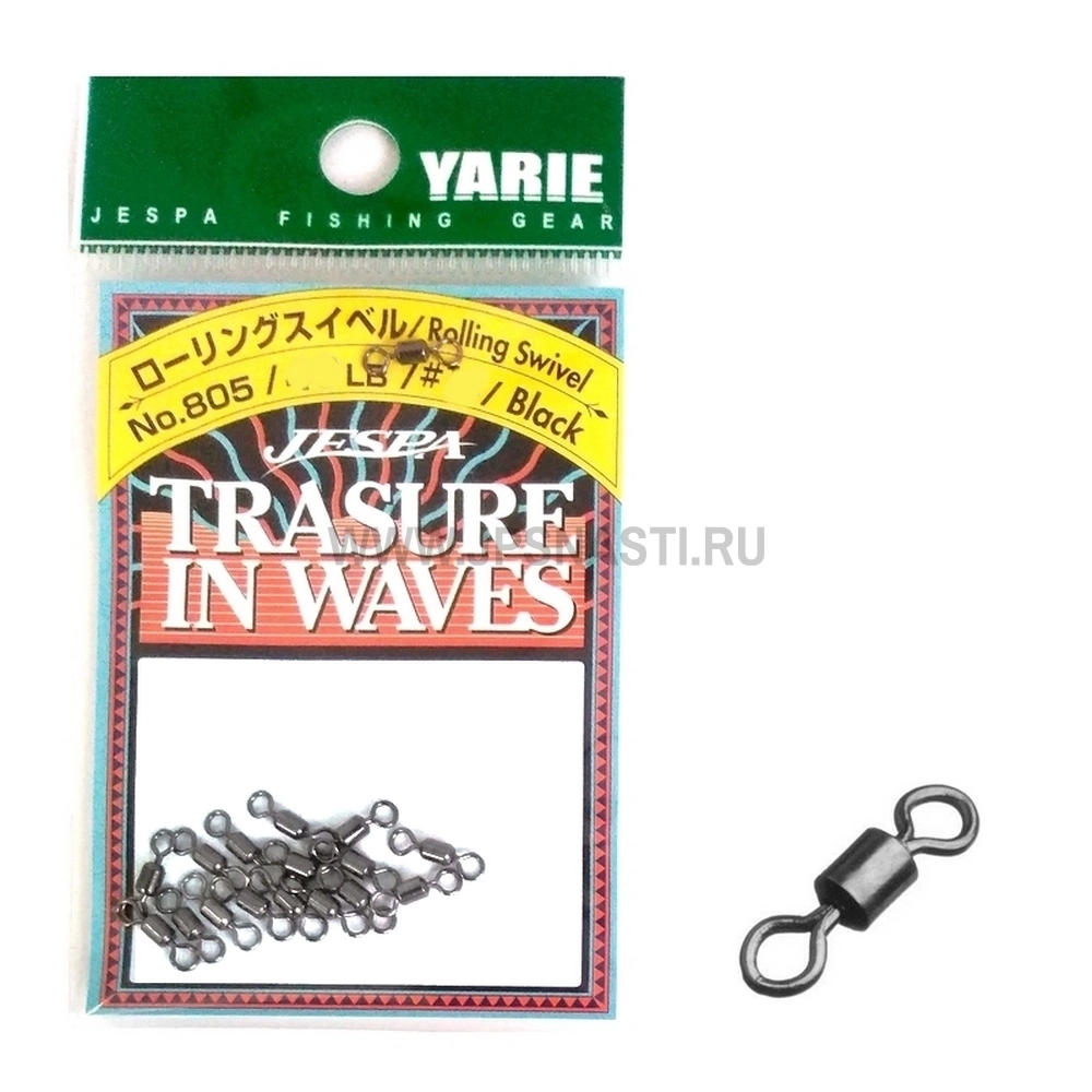 Вертлюги Yarie №805 Rolling Swivel, #16, 30 Lb