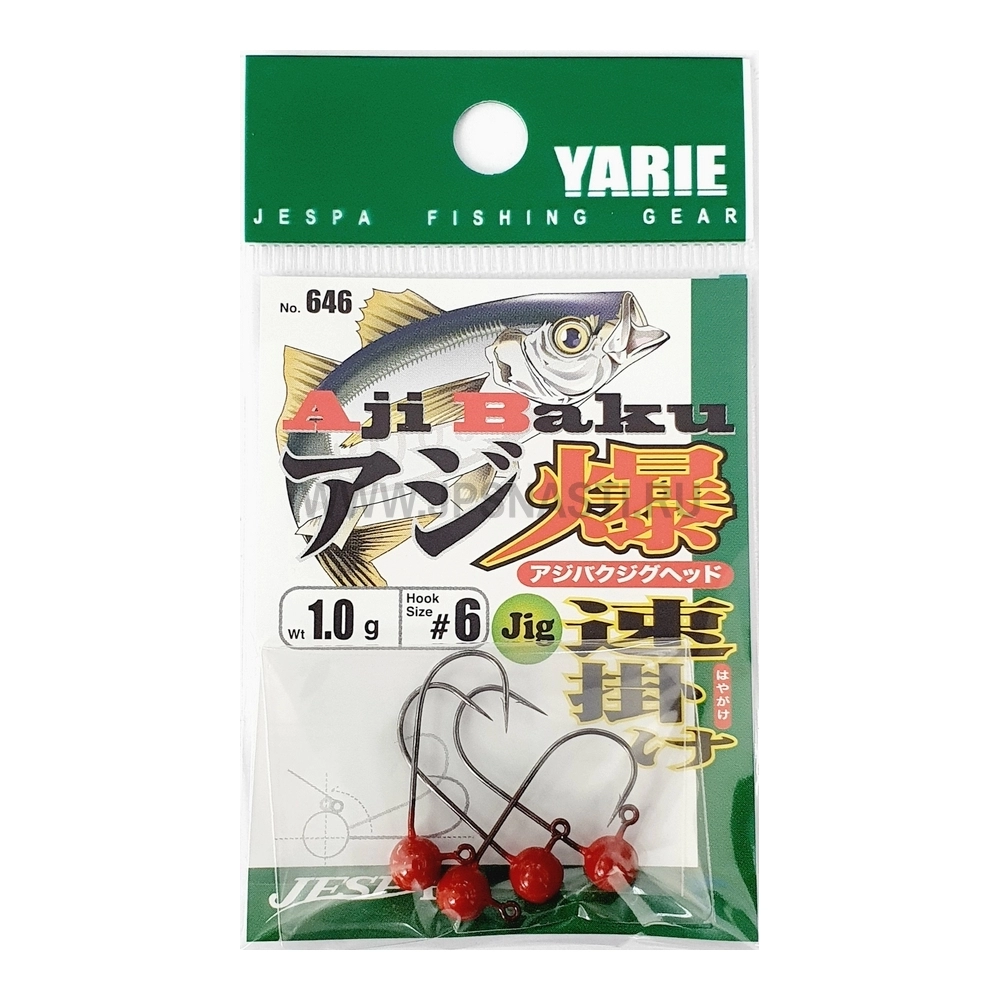 Джиг головки Yarie №646 Aji Baku JH, 1 гр, #6