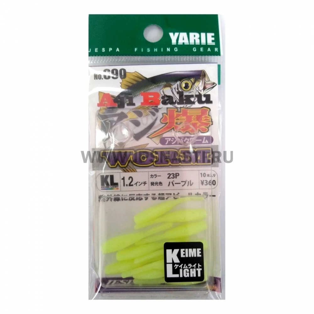 Силиконовая приманка Yarie №690 Aji Baku Worm 1.2", 23P