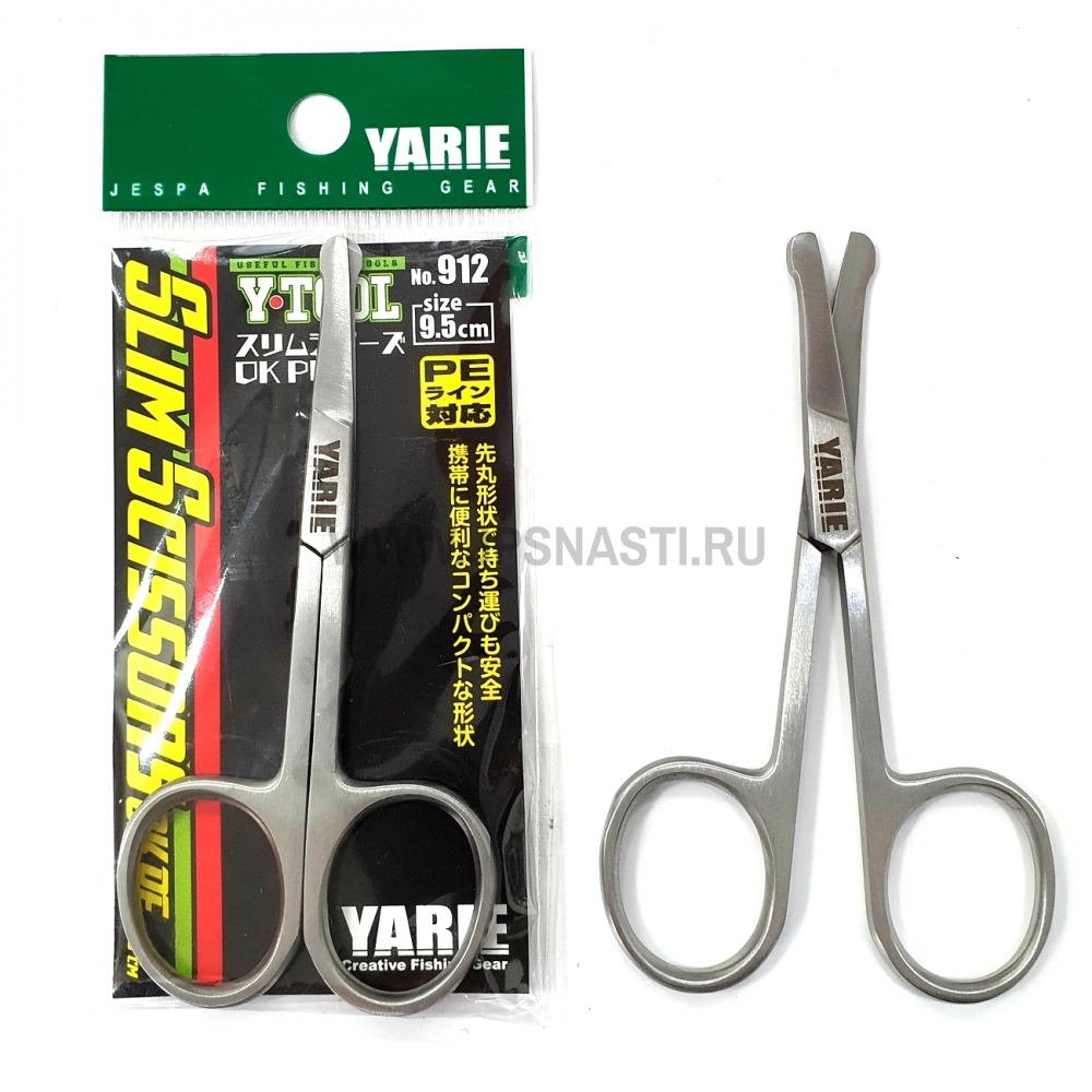 Ножницы Yarie №912 Slim Scissor 9.5 cm OK PE, серебрянный