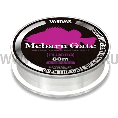 Флюорокарбон Varivas Mebaru Gate Fluoro, #0.6, 80 м, прозрачный